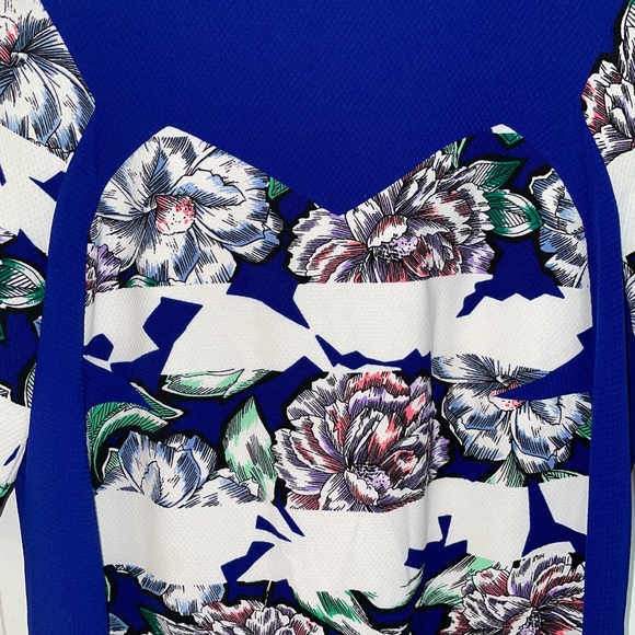 French Connection Bonita Floral Stripe Shift Dress - Picture 3 of 8